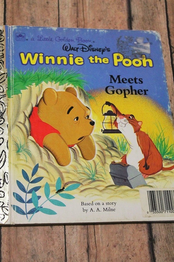 Winnie-the-pooh Meets Gopher-little Golden Books-winnie The