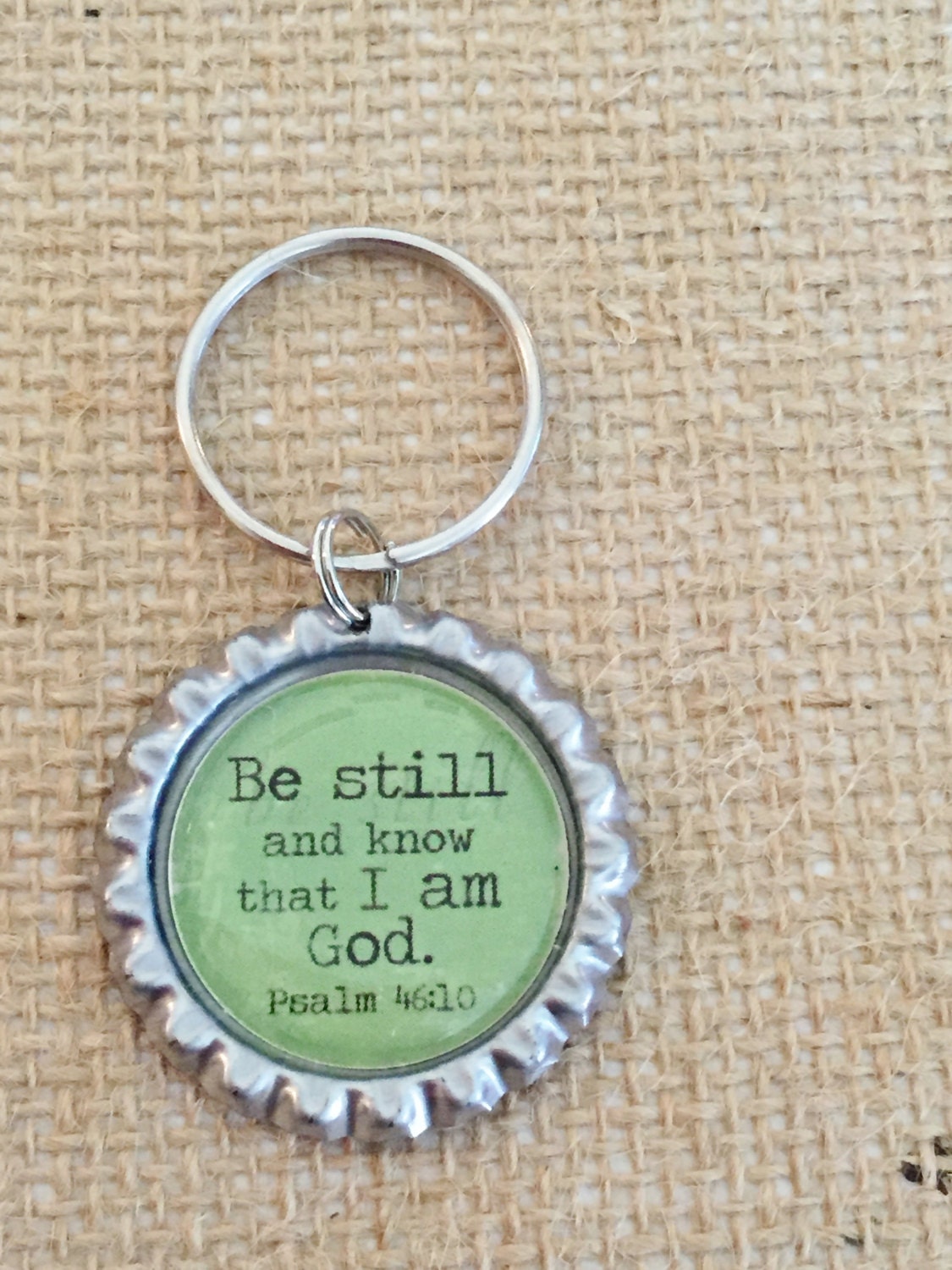 Christian Keychain Scripture Bottle Cap Keychain Religious