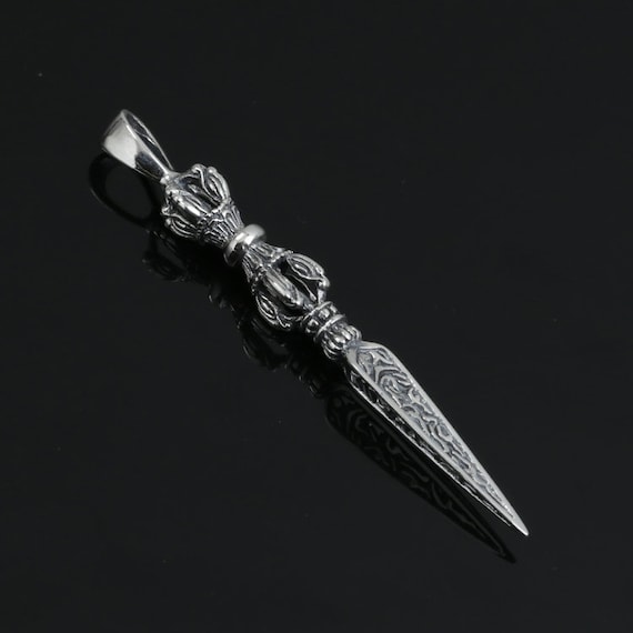 Sterling Silver Phurba Dagger pendantSterling by MyMagicSilver