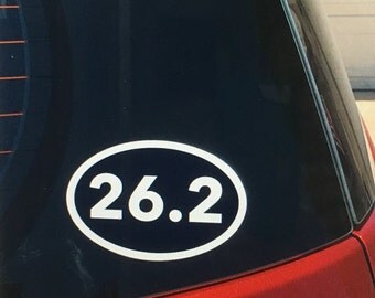 26.2 marathon vinyl car window decal