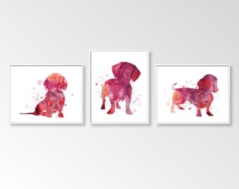 Dachshund Wall Art dachshund art print | etsy Dachshund Wall Art dachshund art print | etsy