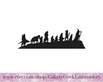 Lord of the rings Embroidery Design geek embroidery design hobbit embroidery design elven embroidery nerd design lotr embroidery geek gift
