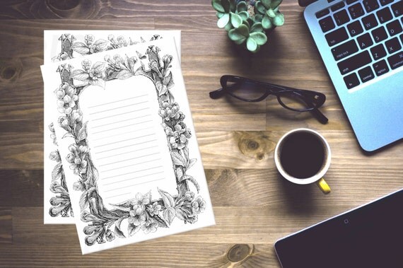 printable lined paper vintage border paper elegant printable