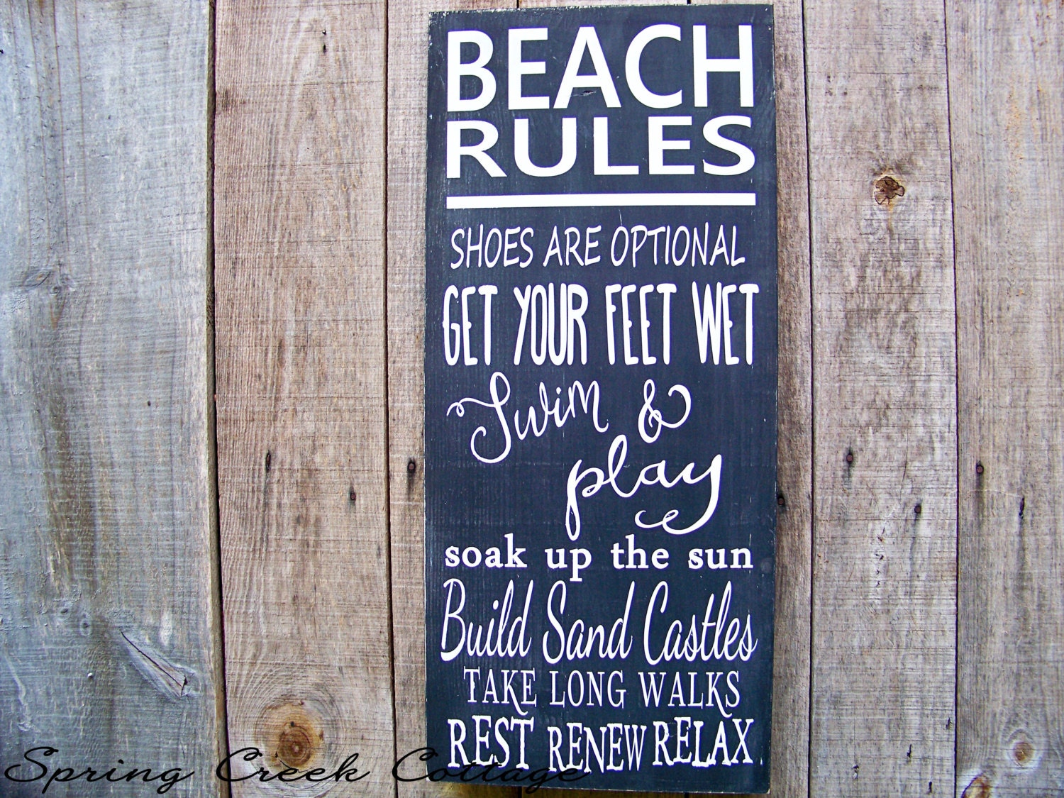 Signs Beach Rules Beach Personalized Sign Coastal Decor