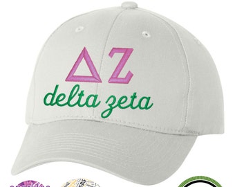 Delta Zeta hat, Delta Zeta sorority hat, Delta Zeta, DZ, DZ Hat, DZ baseball hat, Delta Zeta Cap, Dee Zee Hat, sorority gift, Sorority Hat