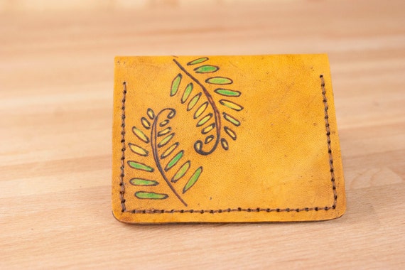 Front Pocket Wallet Leather Minimalist Wallet in the Fern