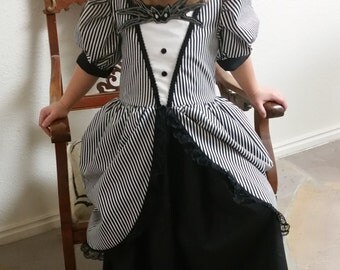 Jack Skellington Inspired Black Victorian Nightmare Before Christmas Dress Skeleton Costume