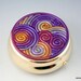 Pillbox in Purple, Gold, Silver Fimo Filigree