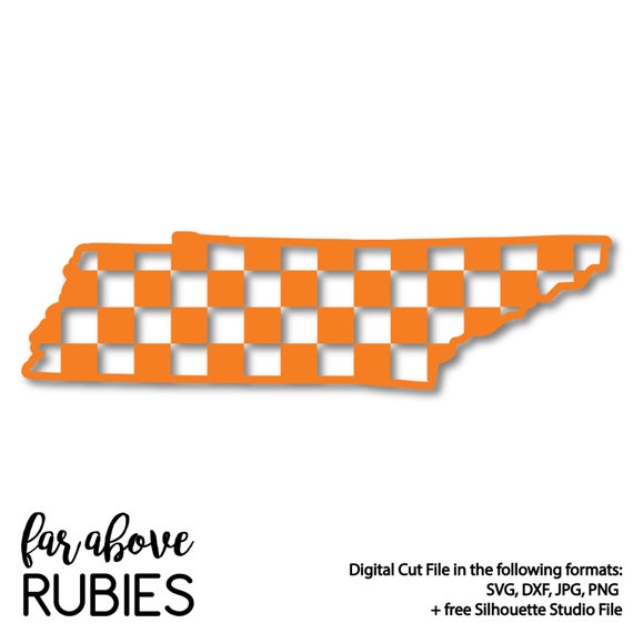 Tennessee State Shape Checkerboard Pattern SVG DXF png