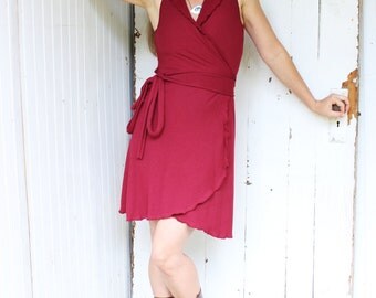 Everyday Wrap Tunic - Organic Cotton Blend - Made to Order - Many Colors Available