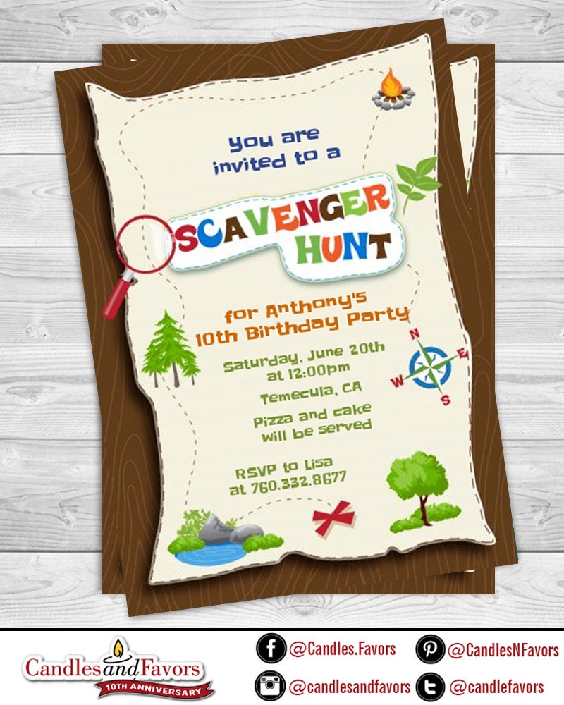 Free Printable Scavenger Hunt Invitations 8