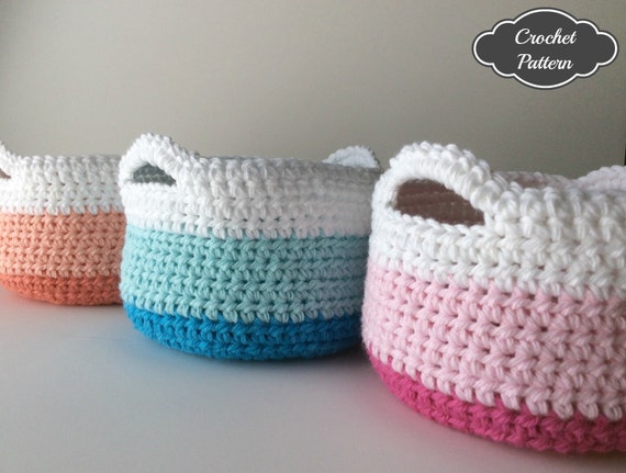 CROCHET PATTERN Crochet Basket Pattern Home Decor CROCHET PATTERN Crochet Basket Pattern Home Decor