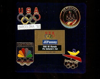 Clearance NEW 1992 JC PENNEY U.S. Olympic Pin Collector's Set in the Original Box Barcelona Spain