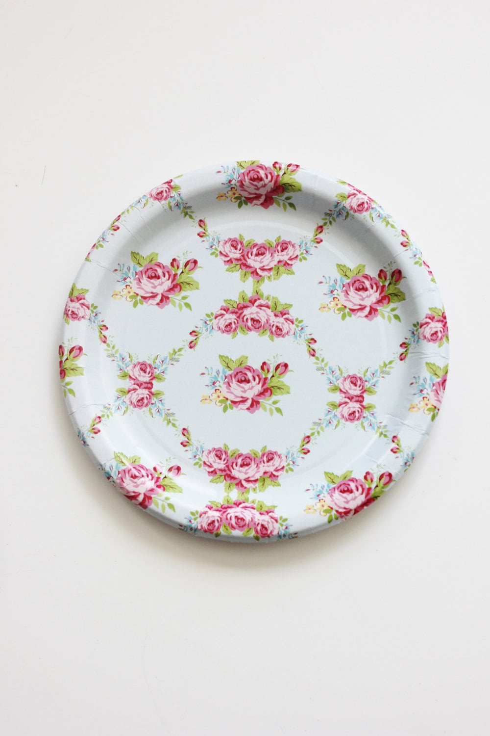 30 FLORAL TEA PARTY Paper Plates Parisian Vintage Style Shabby