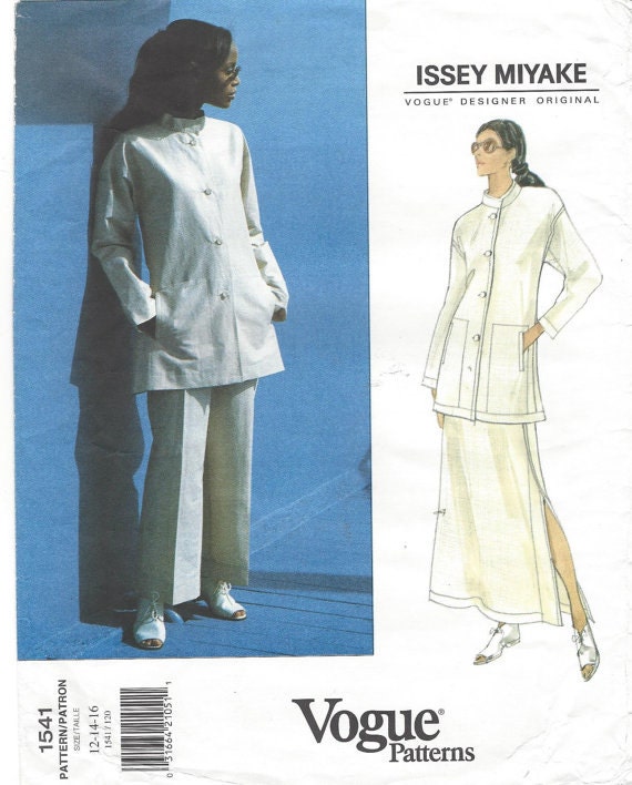 1990s Issey Miyake Vogue 1541 Mandarin Collar Jacket Pants