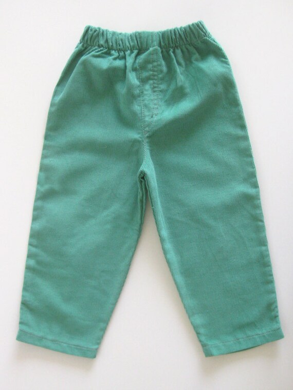 Green Pants for Baby Boy/Girl Corduroy Pants by BUGnBEE on Etsy
