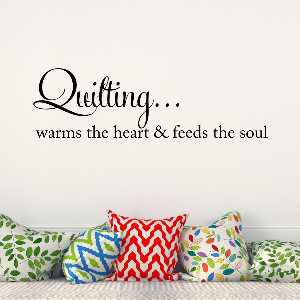 Quilting Vinyl Wall Decal Vinyl Lettering Wall Words Sewing