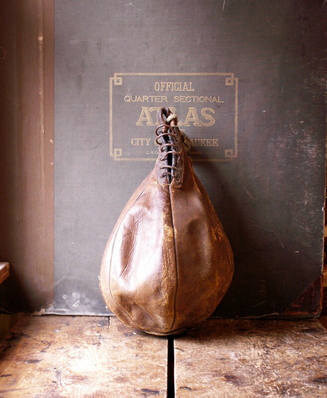 Vintage Everlast Leather Punching Bag Great Guy Gift