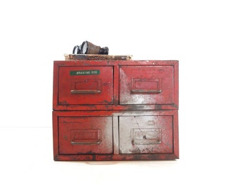 Vintage Industrial Metal File Cabinet, Industrial Storage