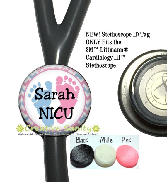 New Personalized Baby Feet Nicu Stethoscope ID by CreativeSanity