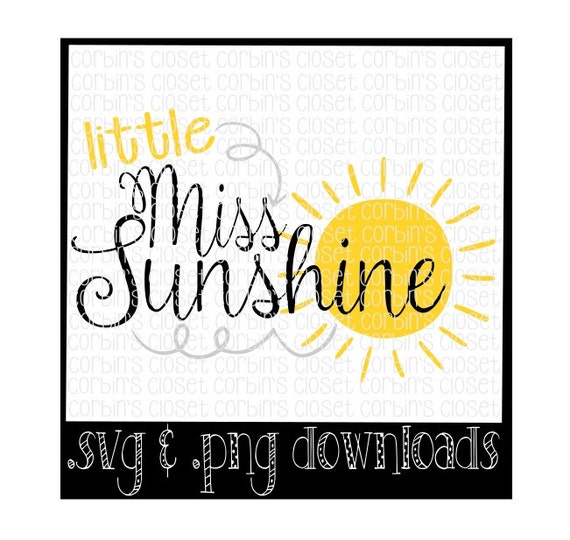 Little Miss Sunshine Cutting File SVG &amp; PNG by CorbinsCloset