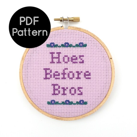 PATTERN Hoes Before Bros Parks & Recreation Quote Funny