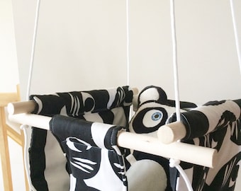 Choose your fabric - Baby and Toddler Swing - Fabric and Wood Interior Swing