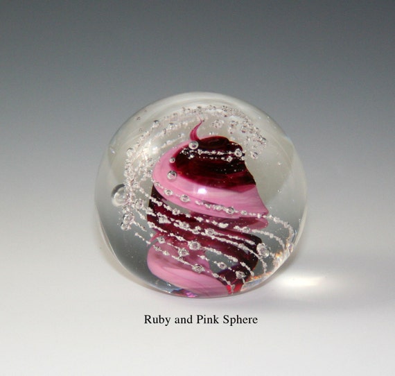 Memorial Glass Sphere Paperweight Cremation Ashes Pet