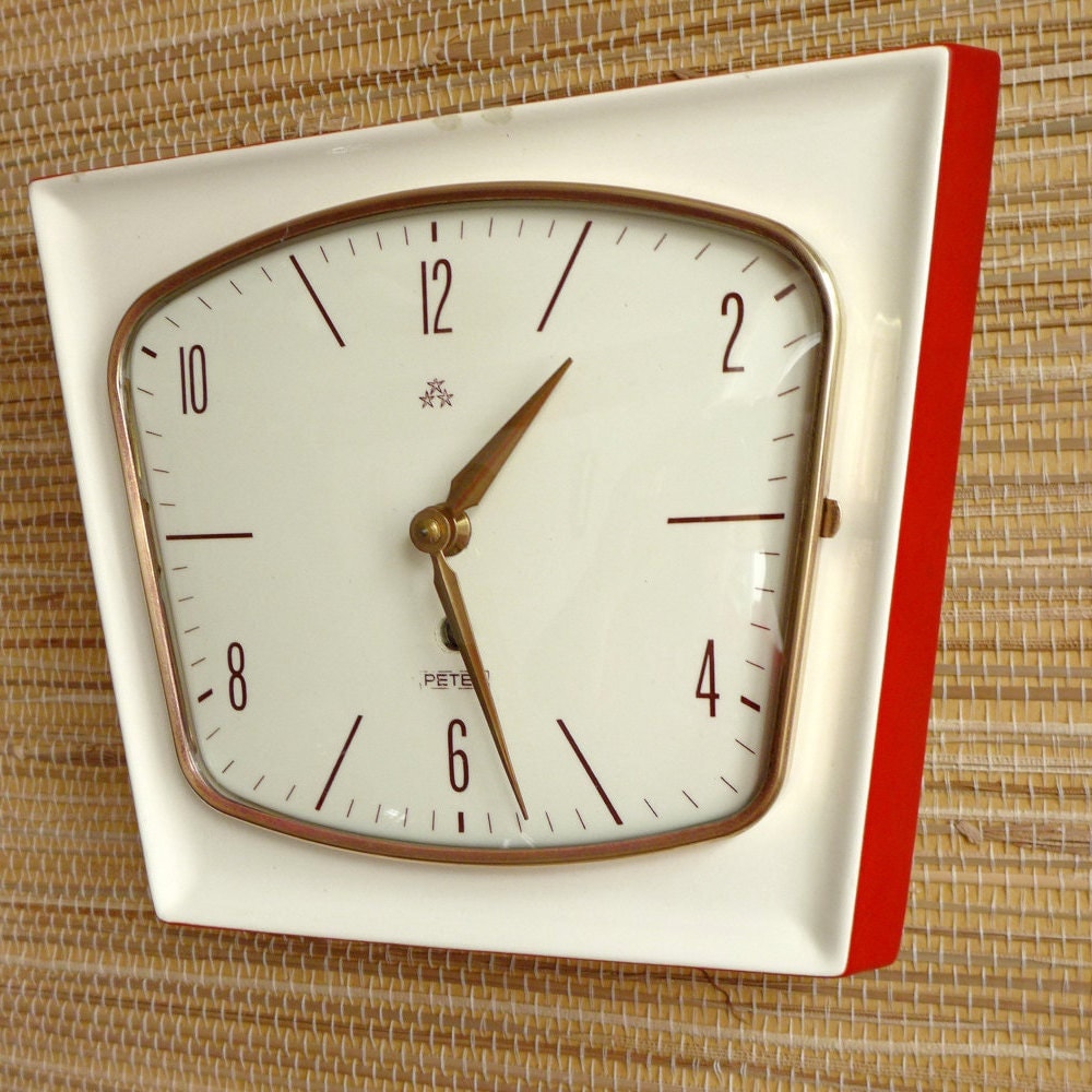 Lovely Kitchen Clock Wall Clock Ceramic Porcelain