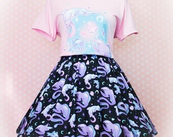 goth pastel clothing skater kawaii skirt creeps deep plus aesthetic graveyard ghosts kei printed fairy goblin shark creepy cute dress