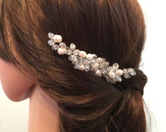 Pearl Bridal Hair Comb, Silver hair comb, wedding hair comb, hair accessories bridal, wedding headpiece, bridal headpiece, hair combs bridal
