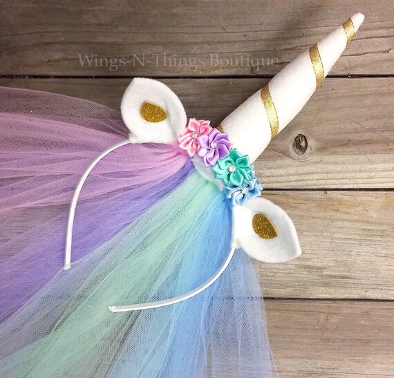 CELESTIA UNICORN Princess Pony Headband w/ tulle by 
