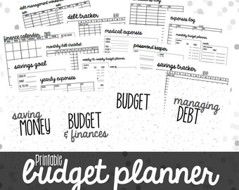 half page budget planner printable