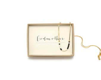 GODMOTHER || Morse Necklace, Godmother Gift, Godmother Necklace, Godparent Gift, Will You Be My Godmother, God Mother Gift Godmother Jewelry