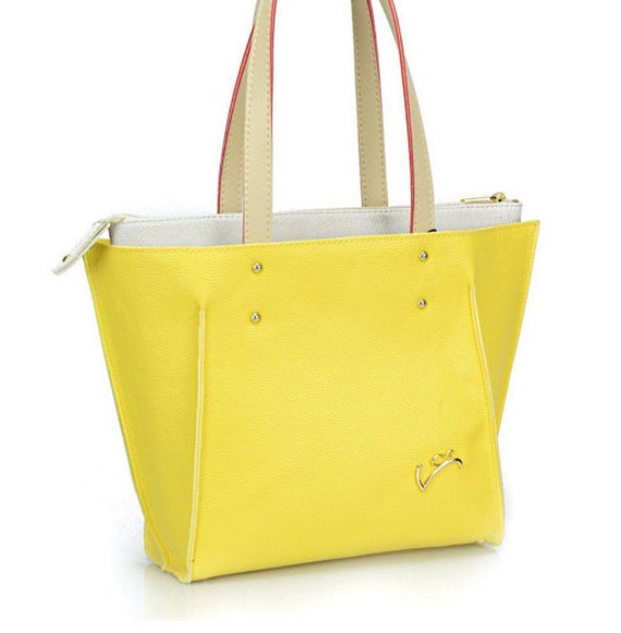 Yellow Leather Handbag Leather Purse Women by