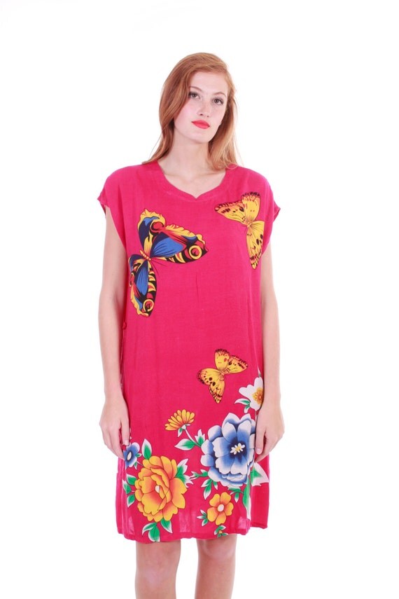 items similar to vintage pink tunic dress colorful rayon items similar to vintage pink tunic dress colorful rayon