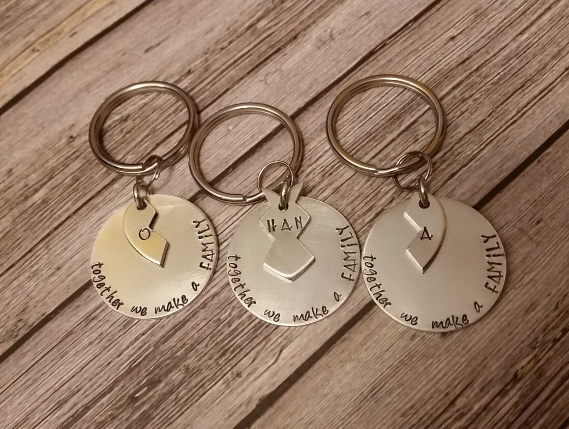 3 piece OHANA keychain together we make a FAMILY by PatrioticLOVE