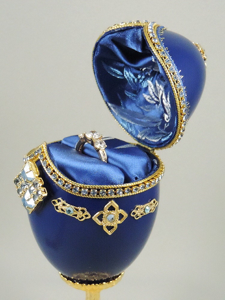 Royal Blue Engagement Ring Box Blue Presentation Box w