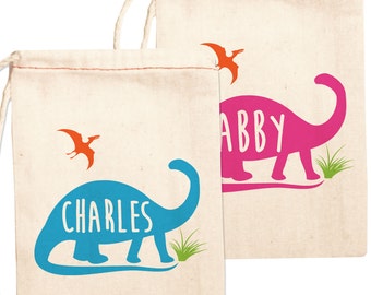 Dinosaur Birthday Party Favor Bags, Personalized Dinosaur Party Favors, Custom Dinosaur Birthday Favors, Dinosaur Party Favor Bags