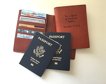 Multiple Passport Holder, Double Passport Wallet, Passport Keeper for Two Passports, Passport Sleeve, Personalized Dual Passport Wallet,