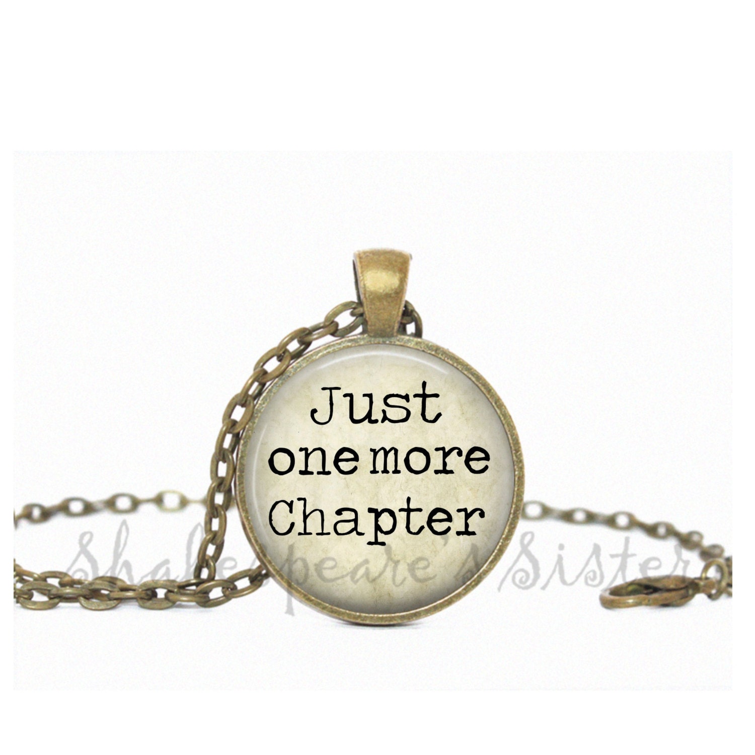 Download Just One More Chapter Book Lover Jewelry Reading Quote