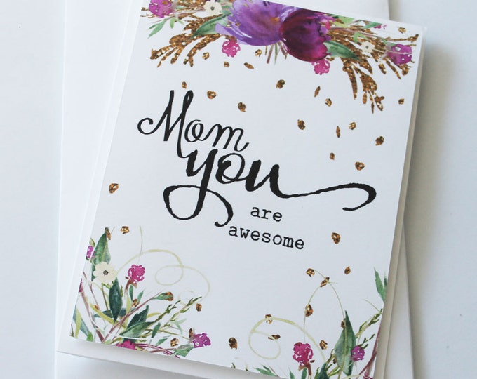 Birthday Cards for Mother / Birthday Cards for Mom with Floral Design