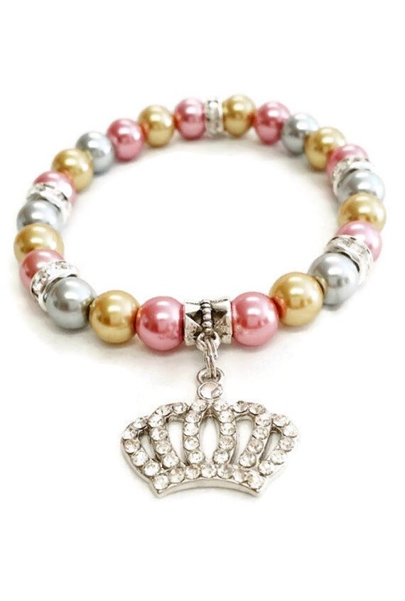 Crown Bracelet / Crown Jewelry / 5 Point Crown Rhinestone