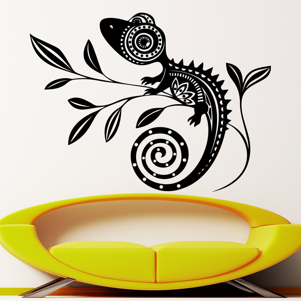 Wall Decals Chameleon Lizard Decal Nursery Bedroom by DecalHouse