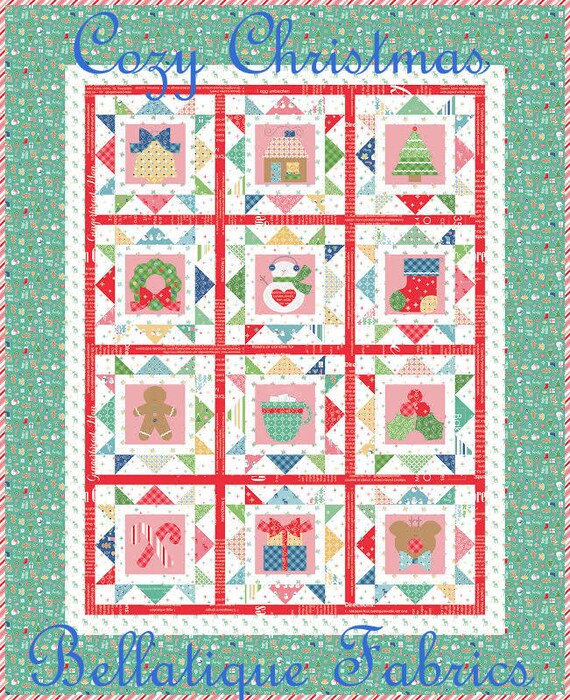 LAST KIT Lori Holt Cozy CHRISTMAS Quilt Kit, Fat Quarter Bundle, Ric 