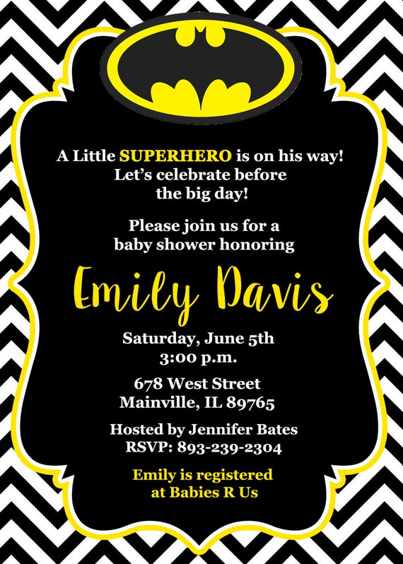 Batman Invitation Template 7