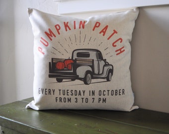 SALE, Fall Pillow Cover, Pumpkin Patch, Fall Decor, Front porch pillow