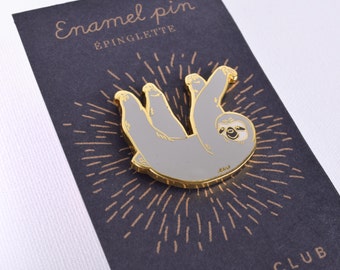 Sloth Lapel Pin - Cute Sloth Hard Enamel Pin