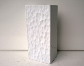 Thomas Germany, Op Art Vase, Bisque Porcelain Vase, West German Pottery, 1970s