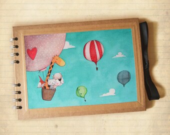 My first photo album - Kraft scrapbook with illustration, A5, baby book, birth, birthday, baptism